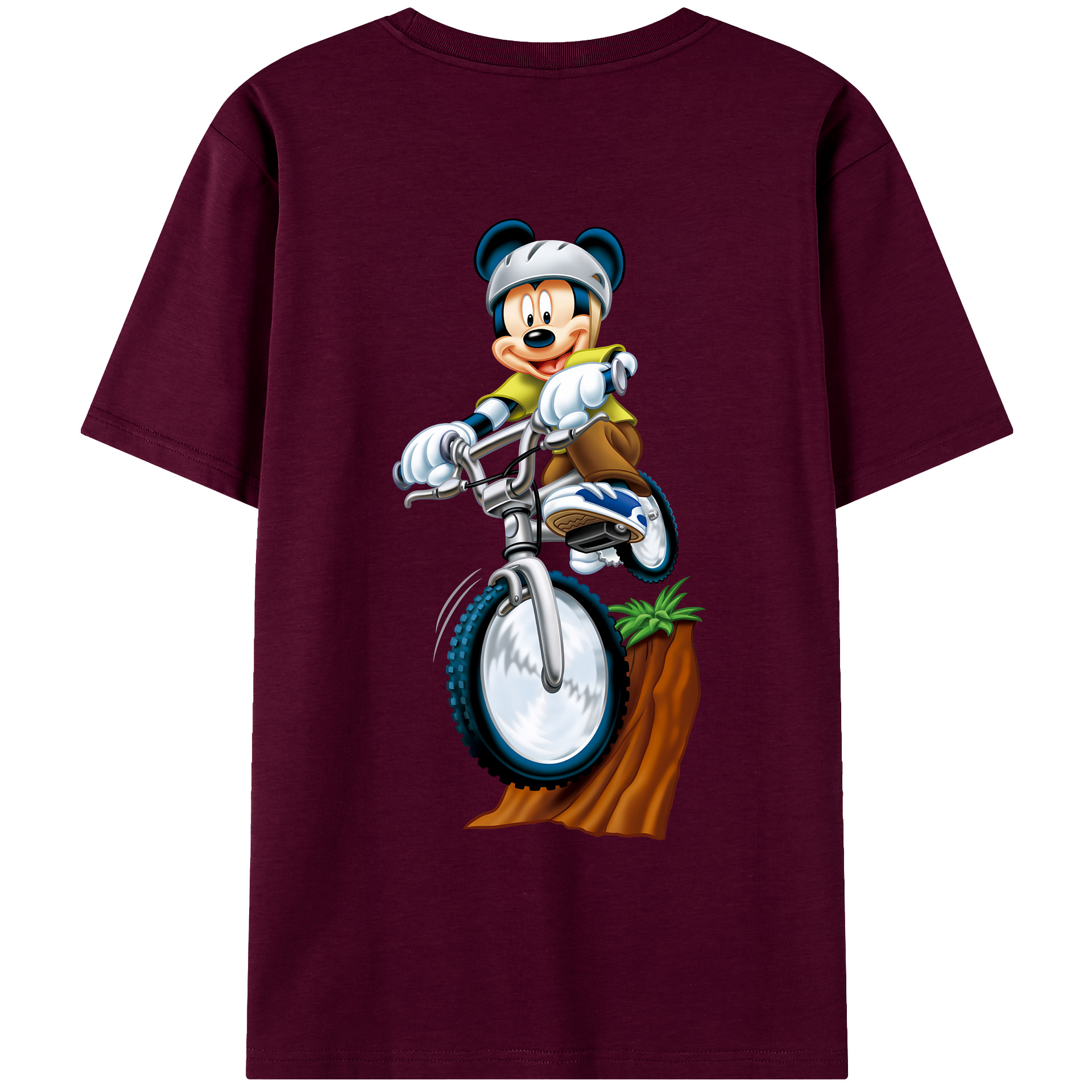 ミッキーマウス Mickey Mouse レディース半袖Tシャツ(バックプリント)
